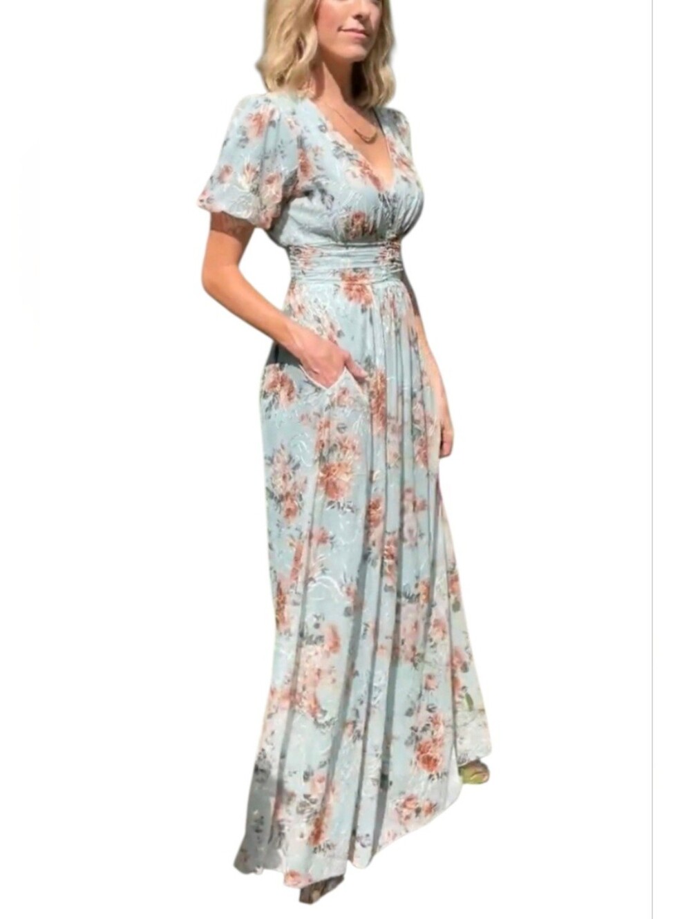 Baltic Born Ardley Maxi In Sage Floral Romantic Cottagecore Dress Sz 2XL
